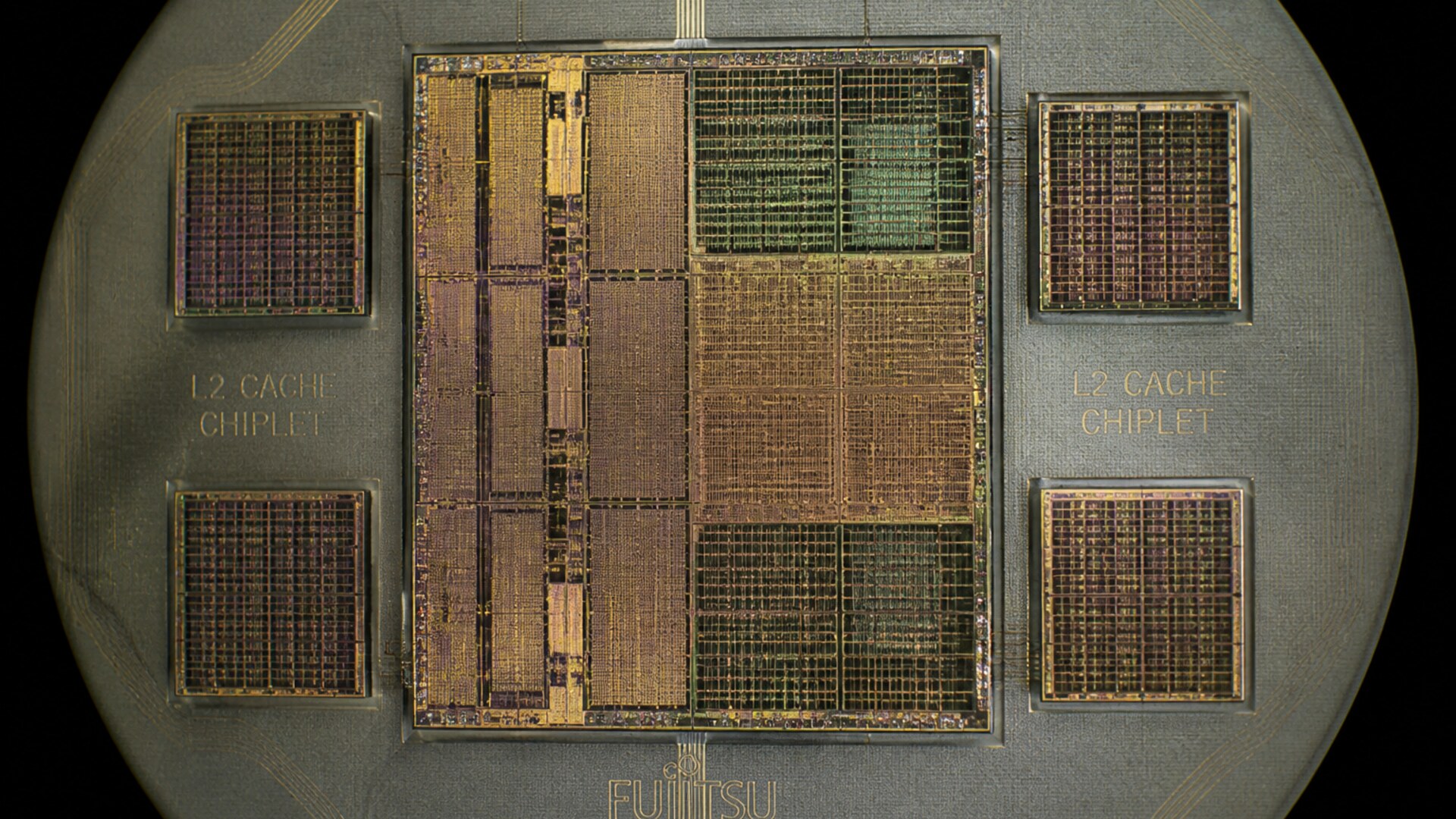 Fujitsu Monaka package with cache chiplets